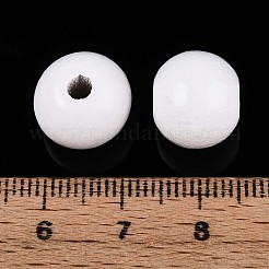 Perline rotonde in legno di schima naturale verniciate a spruzzo&nbsp;WOOD-A018-12mm-31