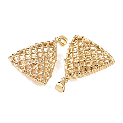 Pendenti in zirconi cubici trasparenti in micro pavè di ottone&nbsp;KK-B184-01G-12