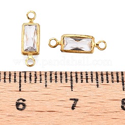 Verbindungsanhänger aus Messing mit durchsichtigen Kubisch Zirkonia&nbsp;KK-T070-12C
