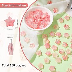 100 Stück handgefertigte Bunte Malerei-Perlen in Farbverlaufsfarbe&nbsp;DIY-SZ0010-51C