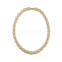 Messing-Gliederkette mit Mikropflaster und Zirkonia für Damen&nbsp;NJEW-C081-01G