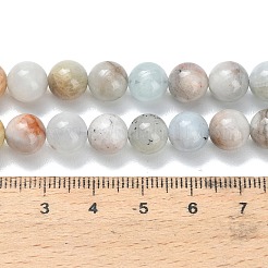 Natürliche Aquamarin Perlen Stränge&nbsp;G-F591-29A-8mm