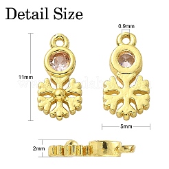 Ciondoli in ottone con micro pavé di zirconi da 30 pezzo&nbsp;ZIRC-CJ0001-18