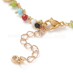 Rondelle vidrio encanto collares y pulseras conjuntos de joyas&nbsp;SJEW-JS01151