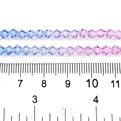 Perles de verre en fil de peinture cuite à dégradé de couleurs&nbsp;LS-DGLA-A039-T4mm-A019