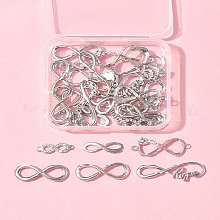 30 pièce 6 styles de breloques en alliage de style tibétain infini avec connecteur d'espoir&nbsp;TIBE-FS0003-26