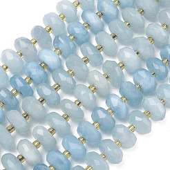 Natürliche Aquamarin Perlen Stränge&nbsp;G-L642-J03-03