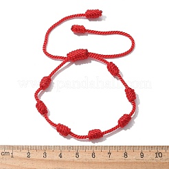 7 Knoten Glücksarmbänder&nbsp;BJEW-JB05252-02