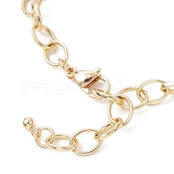 Bracelets à maillons en perles de jaspe impérial naturel&nbsp;BJEW-JB12161