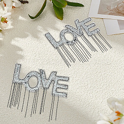 2 Stück Hotfix-Strass mit dem Wort „Love“&nbsp;DIY-MA0006-94