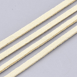 Faux Suede Cord, Faux Suede Lace, PapayaWhip, 2.5~2.8x1.5mm, about 1.09 yards(1m)/strand