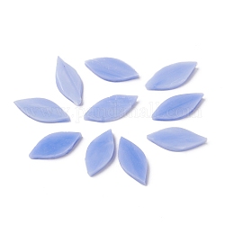 Blütenblatt-Massaic-Fliesen, Glasblatt-Mosaik-Stücke, für Heimwerkerhandwerk Heimtextilien, hellstahlblau, 24.5~26x11~11.5x2.5~3 mm, ca. 40~41 Stk. / Beutel