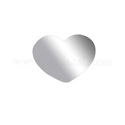 Espejo en forma de corazon, para plegar moldes compactos para espejos, gainsboro, 4.4x3.7 cm