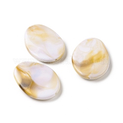 Perline acrilico opaco, lacrima, goldenrod, 39.5x29x7.2mm, Foro: 1.8 mm, circa 90pcs/500g
