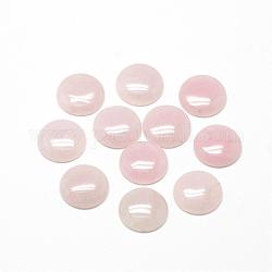 Cabochons de quartz rose naturel, demi-rond / dôme, 14x5~6mm
