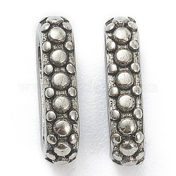 304 Stainless Steel Linking Rings, Oval with Dot, Antique Silver, 12x6.5x3mm, Inner Diameter: 8.5x3mm