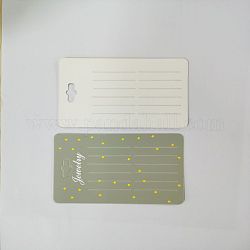 Papier Haargummis Display-Karten, Rechteck, Stern-Muster, Grau, 10.5x7.6x0.05 cm, 100 Pas / Tasche