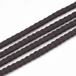 Cuerda elástica, con exterior de nylon y el caucho en el interior, coco marrón, 3.5x2 mm, aproximadamente 100 yardas / paquete (300 pies / paquete)