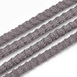 Cuerda elástica, con exterior de nylon y el caucho en el interior, gris, 7x4 mm, aproximadamente 100 yardas / paquete (300 pies / paquete)