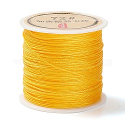 50 ярд нейлоновый шнур с китайским узлом, нейлоновый шнур для изготовления украшений, золотые, 0.8 мм