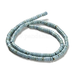 Fili di perline turchese naturale, disco, perline Heishi, 4x2mm, Foro: 1 mm, circa 168pcs/filo, 14.96'' (38 cm)