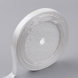 San Valentino confezioni regalo confezioni nastro di raso monofaccia, Nastro di poliestere, bianco, 1-1/2 pollice (37 mm)
