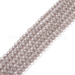 Chapelets de perles d'obsidienne de glace naturelle, facette, ronde, 2.5mm, Trou: 0.6mm, Environ 169 pcs/chapelet, 15.28'' (38.8 cm)
