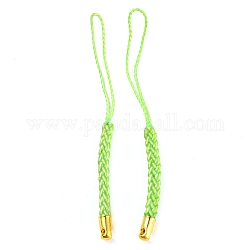 Sangles mobiles en corde polyester, avec accessoires en fer plaqués or , pelouse verte, 7.6~8.1 cm