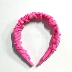 Tuch Haarbänder, breiter Haarschmuck für Frauen, neon rosa , 150x130x25 mm