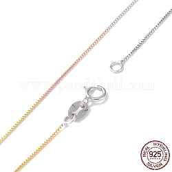 925 collane a catena in argento sterling da donna, con chiusura a molla, multi-colore, 17-3/4 pollice (45 cm)