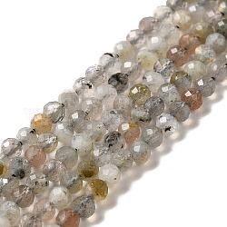 Chapelets de perles en labradorite naturelle , facette, ronde, 3mm, Trou: 0.6mm, Environ 125 pcs/chapelet, 15.35'' (39 cm)