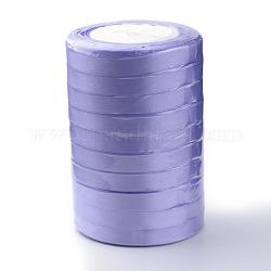 Single Face Satin Ribbon, Polyester Ribbon, Breast Cancer Pink Awareness Ribbon Making Materials, Valentines Day Gifts, Boxes Packages, Medium Purple, 3/8 inch(10mm), about 25yards/roll(22.86m/roll), 10rolls/group, 250yards/group(228.6m/group)