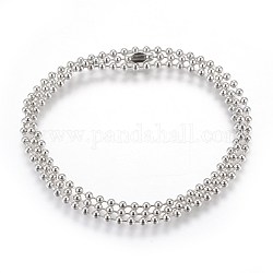 Stainless Steel Ball Chain Necklace Making, Stainless Steel Color, 22.5 inch(57.2cm), 2.5mm