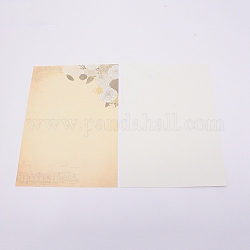 Бумажные письма канцелярские, прямоугольник с цветочным узором, цвет пшеницы, 26x18.5x0.02 см, 10 шт / пакет