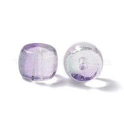 Perles en verre transparentes, baril, lilas, 7.5x6mm, Trou: 1.5mm