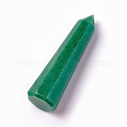 Натуральный зеленый авантюрин, лечебные камни, палочка для медитативной терапии, уравновешивающая энергию рейки, нет отверстий / незавершенного, пуля, 59~61x16~17 мм