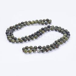 Natürliche Xinyi-Jade / Perlenketten der chinesischen südlichen Jade, matt, Runde, 36 Zoll (91.44 cm)