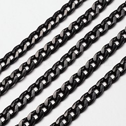 Окисляется в черный алюминий скрученных цепи обуздать цепей, несварные, без свинца и без никеля , размер : длиной около 12мм, шириной 7 мм , толстый 2 мм 