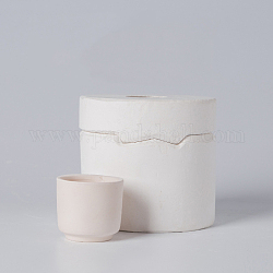 Teeschalen-Gesso-Formen, Modellierungswerkzeuge, für die Herstellung von Keramikhandwerk, Blumenweiß, 95~105x95~105 mm