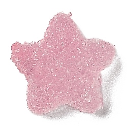 Cabochon decodificati in resina, caramelle imitazione, Two Tone, colore sfumato, stella, roso, 11x11.5x5mm