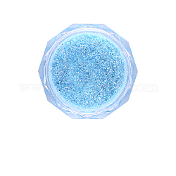 Poudre de paillettes pour nail art brillant, pour nail art conseils décoration, bleu profond du ciel, 0.1~0.5x0.1~0.5mm, environ 0.5,g/boîte