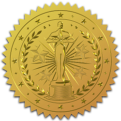 Craspire 100 шт. наклейки из золотой фольги тисненые сертификаты печати золотой человек самоклеящиеся наклейки украшения для медалей наклейки сертификация выпускные корпоративные нотариальные печати конверт