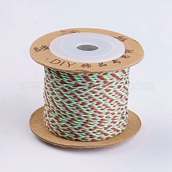綿糸コード  マクラメコード  ジュエリー作りのための  カラフル  1mm  約21.87ヤード（20m）/ロール