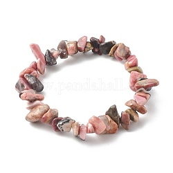 Bracelets de perles extensibles en rhodonite naturelle pour enfants, diamètre intérieur: 1-3/4 pouce (4.5 cm)