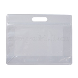 Bolsa de plástico transparente con cierre de cremallera, bolsa de plástico de pie, bolsas resellables, con mango, Claro, 23x30x0.08 cm