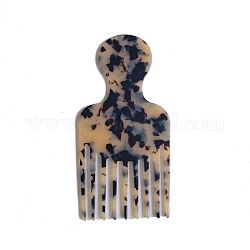 Pettini per capelli laterali francesi in acetato di cellulosa, Burlywood, 145mm