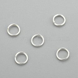 Anneaux de jonction en 304 acier inoxydable, anneaux de jonction ouverts, couleur d'argent, 21 jauge, 5x0.7mm, diamètre intérieur: 3.3 mm