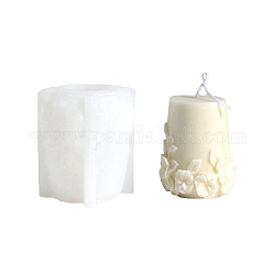 Pilar 3d con moldes de silicona para velas diy de flores, para hacer velas perfumadas, blanco, 9.8x8.4x8 cm