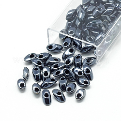 Miyuki lange Magatama Perlen, japanische Saatperlen, (lma451) Rotguss, 7x4 mm, Bohrung: 1 mm, ca. 80 Stk. / Kasten, Nettogewicht: 10g / box