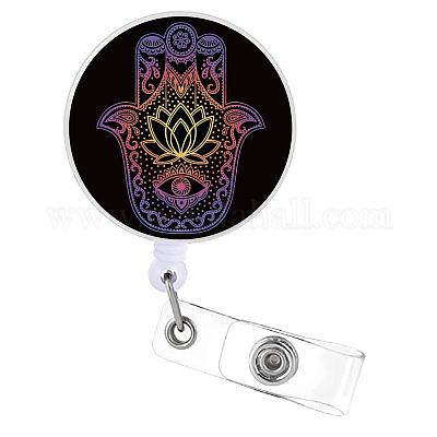 CREATCABIN Badge Reel Retractable Badge Holder ID Card Reels Scroll Lanyard Clip Hanging Name Card Key Chain For Nurse Doctor